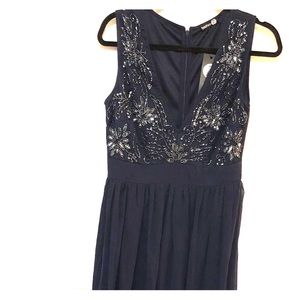 Formal navy blue dress